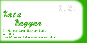 kata magyar business card